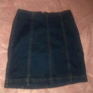 Free People Denim Tight Skirt